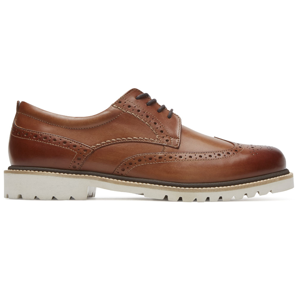 Rockport Mens Marshall Wingtip - Dress Shoes Brown - MDY279348